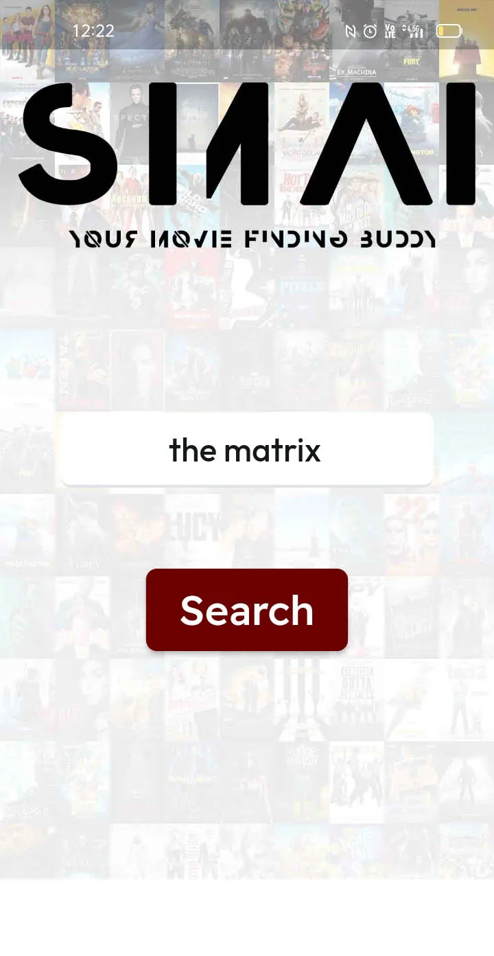 SMAI uygulaması film arama ekranı