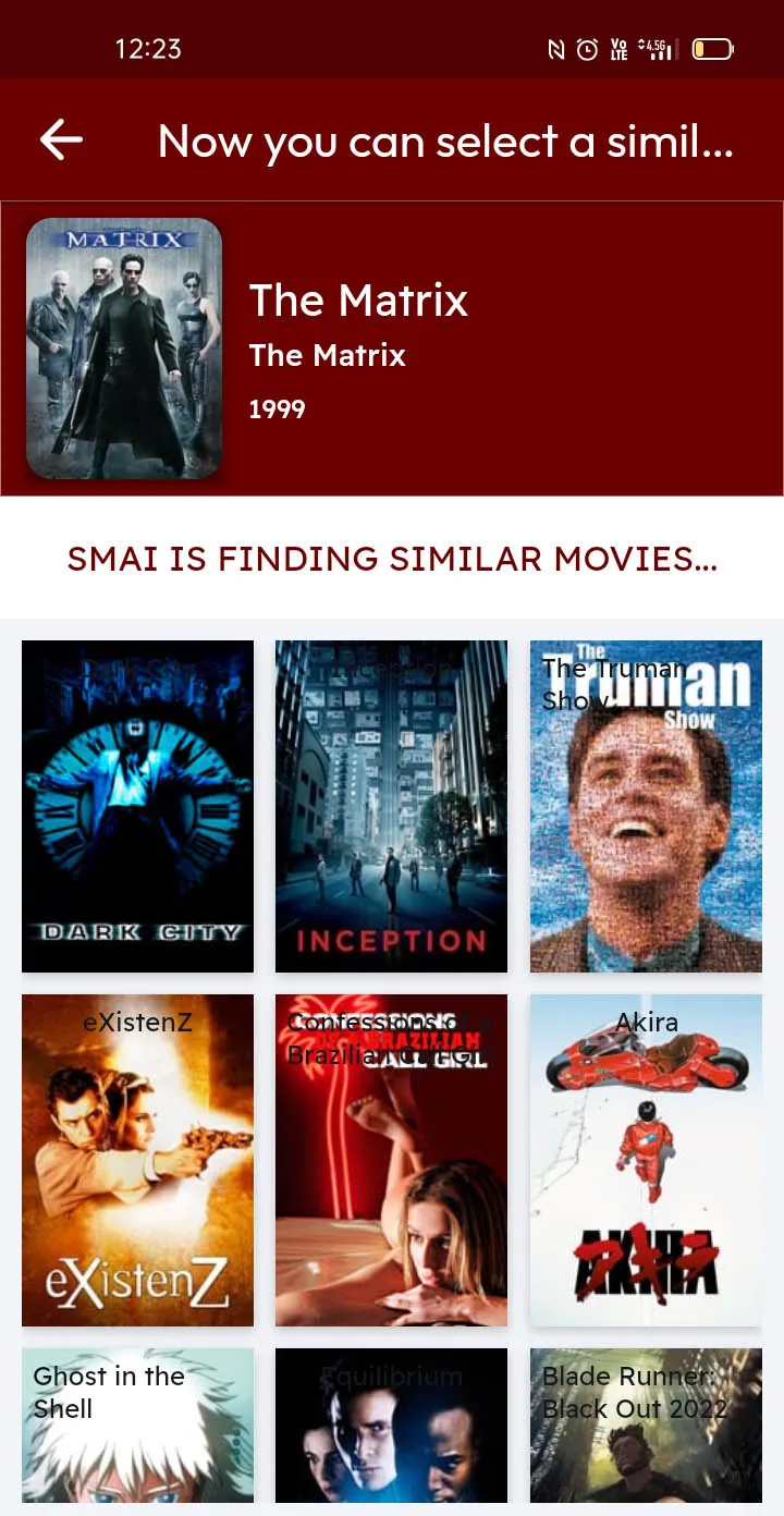 SMAI uygulaması benzer film listesi